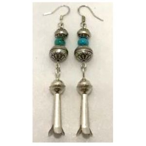 STERLING SILVER SQUASH BLOSSOM EARRINGS